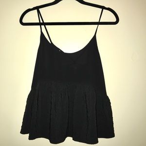Nordstrom Black peplum Top